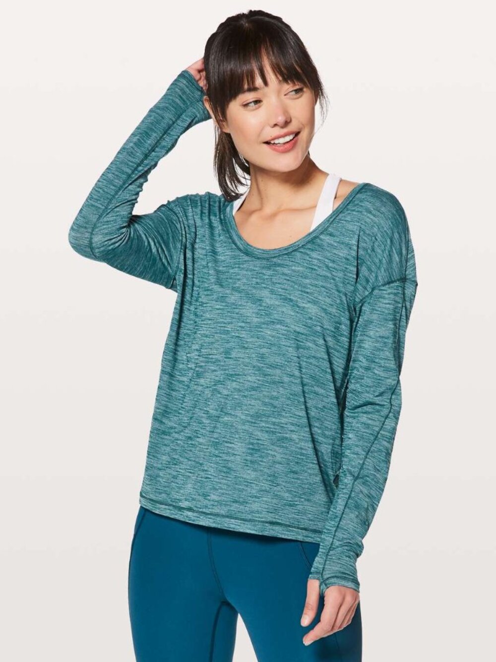 Lululemon Women's Meant To Move Long Sleeve - Blue/Green